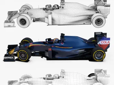 STR11 man in racing suit Low-poly 3D model