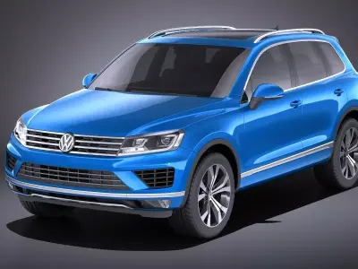 Volkswagen Touareg 2016 VRAY 3D model