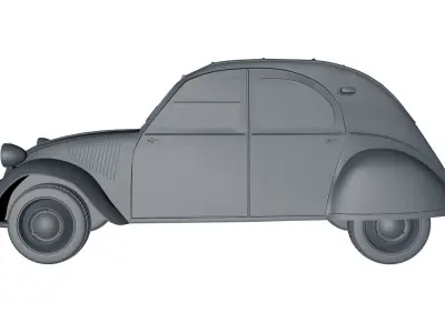 Citroen Car 60s 3D model