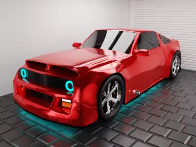 Car Model nissan sports bed 3D model