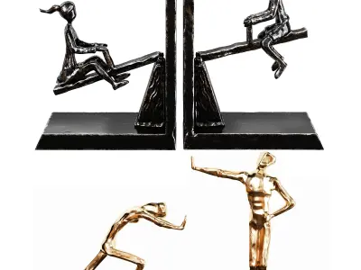 Bookends set 02 3D model