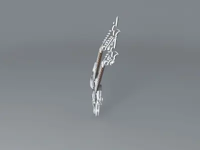 Double neck Black Diamond guitar Free 3D model