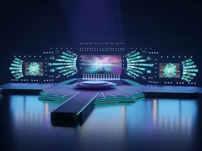 Concert stage 3D model
