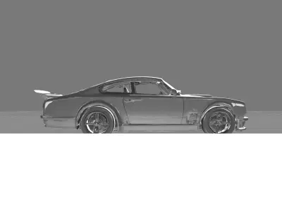 Classic Red Sports Car 3D Model Low-poly 3D model