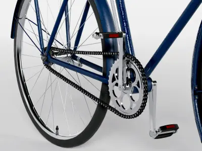 Old Soviet bicycle 3D model