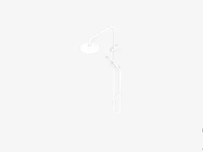 Shower - Twin - Luxury - Pin Low-poly 3D model