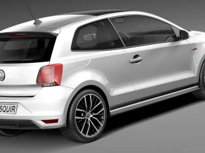 Volkswagen Polo GTi 3-door 2015 3D model