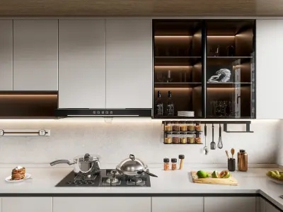 Kitchen Modern interior 95 3D model