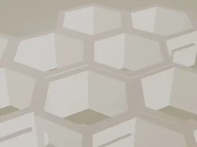 Hexagonal grid piece   Free 3D print model