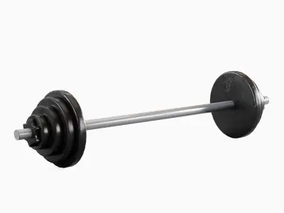 Iron Barbell Set 3D model