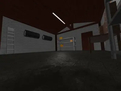 Garage Room Low-poly 3D model