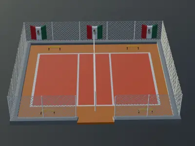 Volleyball Stadium - Mexican Low-poly 3D model
