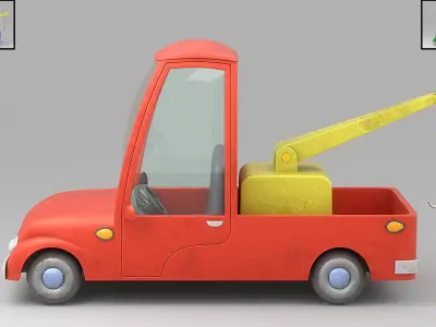 Cartoon car 3D model order