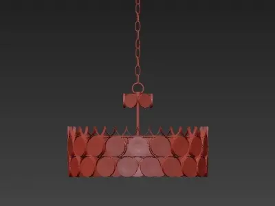 Palwa Crystal Glass Chandelier 3D model
