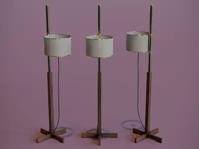 Floor Lamp Low-poly 3D model get