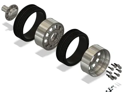 JrMania Truck Aluminum plus Tires  3D print model