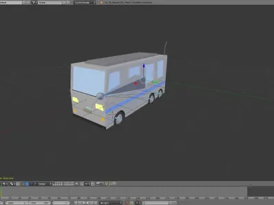 Low Poly Bus Low-poly 3D model