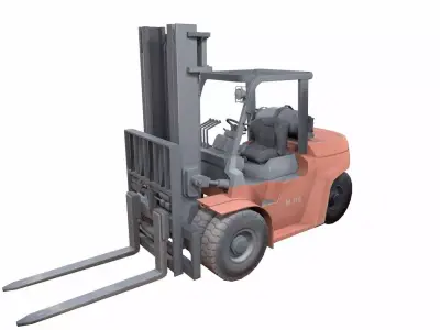 Fork Lift Truck Low-poly 3D model