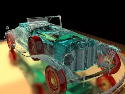 Antique car 3D model get