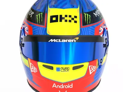 F1 McLaren Helmets 2024 3D model