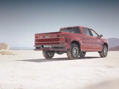 Luxury pickup truck unbranded 3D model