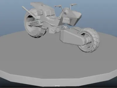 Concept moto Low-poly 3D model