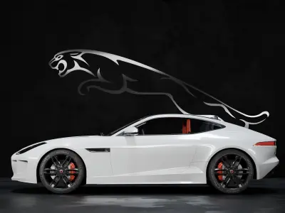 Jaguar F-type 2016 Low-poly 3D model