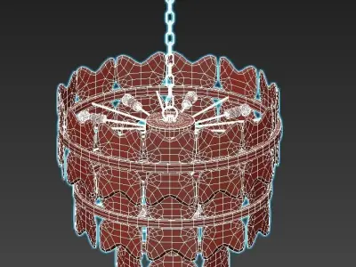 ioanna butterfly chandelier - gold 3D model