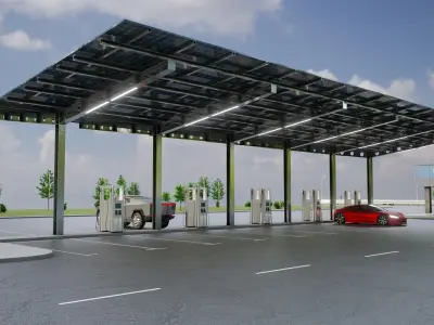 Electric Vehicle Charging Station 5 3D model