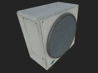 Air conditioner Low-poly 3D model
