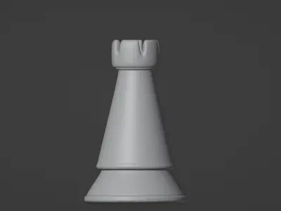 Glass Chess Low-poly 3D model