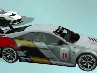 racing cars pack and gaming cars pack Low-poly 3D model