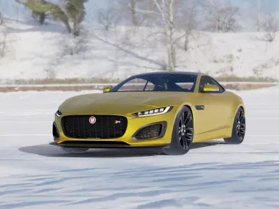 Jaguar F-Type R 2021  3D model