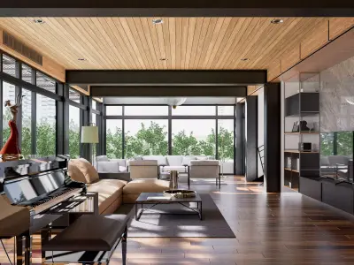 Modern living - B2 3D model