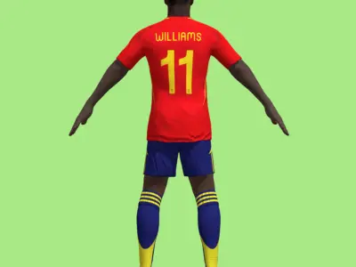 T-Pose Rigged Nico Williams Spain Euro 2024 3D model