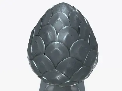 Fir cone sculpture 3D model