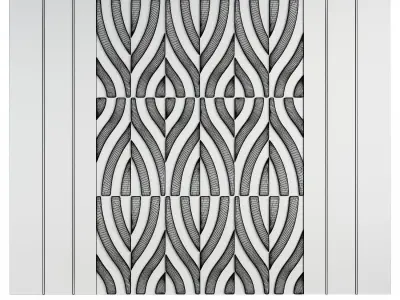 Decorative wall panel and headboard 3 3D model