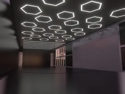 Car studio interio 3D model