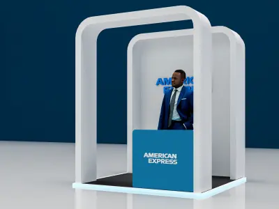 booth 2x2 3D model