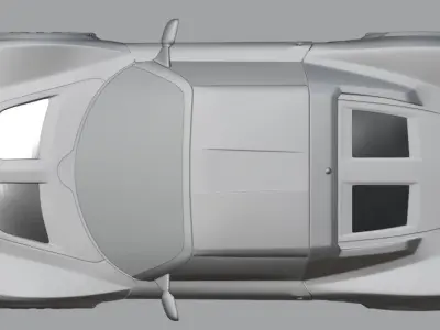 Automobile sports car Low-poly 3D model