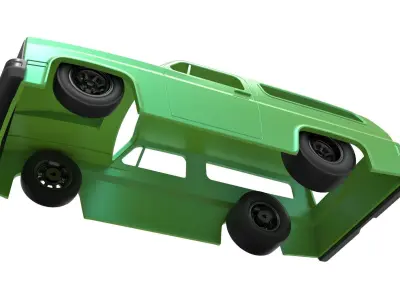 Shell Chevrolet Blazer K5 Dragster Scale 1 to 25 3D print model