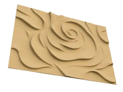 modern panel wall decor set wall relief mural CNC 104  3D model