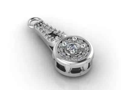 Mini Set Ring Pendant Earrings STL 3DM Womens Jewelry 3D print model