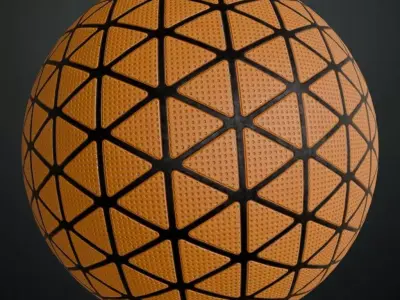 Sci-Fi Orange Rubber Panel Texture PBR Seamless Texture