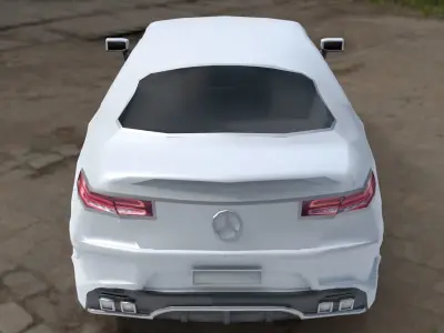 Mercedes Benz S Class Coupe Low-poly 3D model