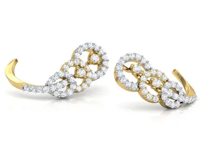 Loops Hug Earring  3D print model