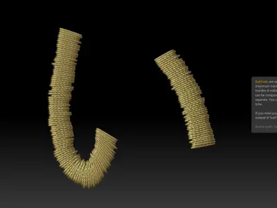 EmbroideryCG Font Japan Hiragana01A  Zbrush IMM Brush 3D model