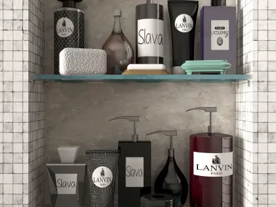 DECOR FOR BATHROOM 02 3D model