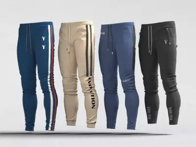 Mens sport pants 3D model