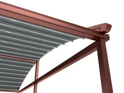 Motorized Pergola 2a antique copper matte 3D model